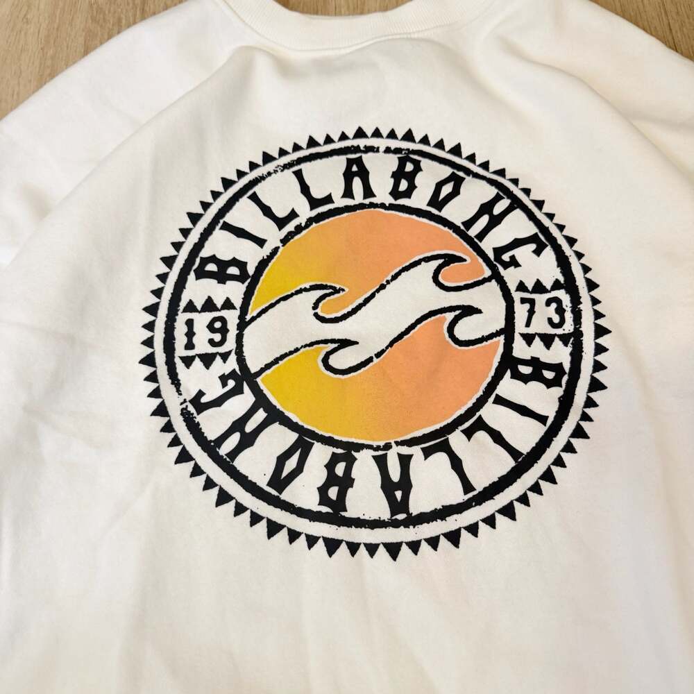 Size M Billabong Sun Groove Crewneck Sweatshirt In Antique White - Picture 2 of 9